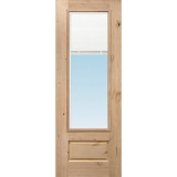 8'0" Tall 3/4 Mini-blind Knotty Alder Wood Door Slab