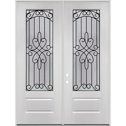 8'0" Tall 3/4 Lite Fiberglass Prehung Double Door Unit #299 8'0" Tall 3/4 Lite Fiberglass Prehung Double Door Unit #299