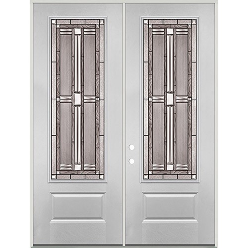 8'0" Tall 3/4 Lite Fiberglass Prehung Double Door Unit #297