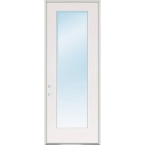 8'0" Tall Full Lite Low-E Fiberglass Prehung Door Unit