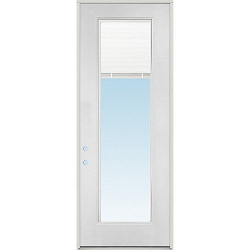 8'0" Tall Mini-blinds Fiberglass Prehung Door Unit