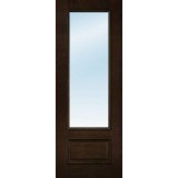 8'0" Tall 3/4 Lite Clear Low-E Espresso Mahogany Wood Door Slab