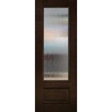 8'0" Tall Privacy Glass 3/4 Lite Espresso Mahogany Wood Door Slab
