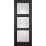 Hamilton 8'0" Tall Modern 3-Lite Mahogany Wood Door Slab