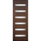 Hamilton 8'0" Tall Modern 6-Lite Mahogany Wood Door Slab