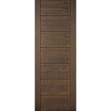 Hamilton 8'0" Tall Modern 7 Panel Mahogany Wood Door Slab