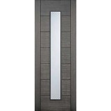 Hamilton 8'0" Tall Modern 1-Lite Vertical Mahogany Wood Door Slab