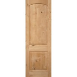 Interior 8'0" x 1-3/4" 2-Panel Arch Knotty Alder Wood Door Slab
