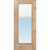 Full Mini-blind Knotty Alder Wood Door Slab