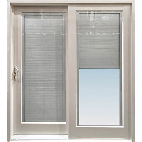Composite Patio Sliding Double Door Unit Low-E Miniblinds