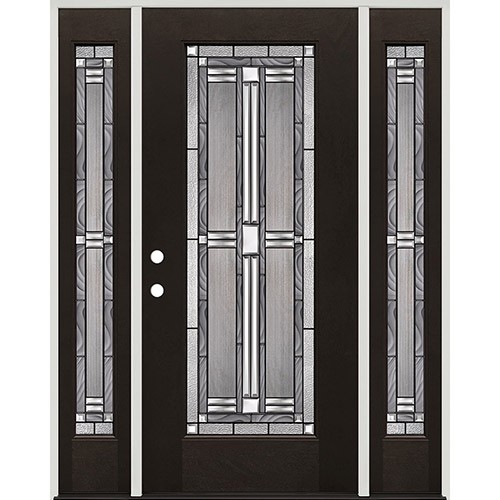 Full Lite Finished Fiberglass Prehung Door Unit with Sidelites #297 Full Lite Finished Fiberglass Prehung Door Unit with Sidelites #297