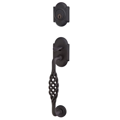 Emtek Lafayette Lockset Flat Black