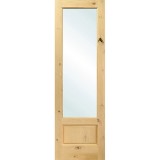 8'0" Tall Clear Glass Knotty Alder Interior Wood Door