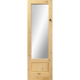 8'0" Tall Mirror Glass Knotty Alder Interior Wood Door