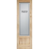 8'0" Tall Modern Pantry Glass Pine Interior Wood Door Slab