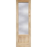 8'0" Tall Rain Glass Pine Interior Wood Door