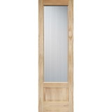 8'0" Tall Reed Glass Pine Interior Wood Door