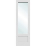 8'0" Tall 3/4 Lite Clear Glass Primed Interior Wood Door