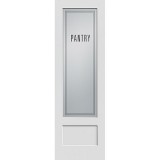 8'0" Tall Modern Pantry Glass Primed Interior Wood Door Slab