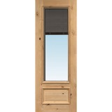 Slate 8'0" Tall 3/4 Mini-blind Knotty Alder Wood Door Slab