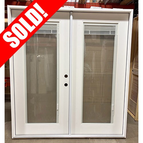 #Z062502 6/0 x 6/8 OUTSWING Patio with Miniblinds