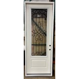 #Z122502 8'0" Tall 3/4 Lite Fiberglass 36" Prehung Door Unit #299