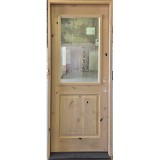 #Z032603 32" Half Lite Knotty Alder Door