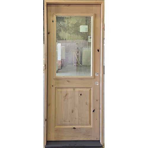 #Z032603 32" Half Lite Knotty Alder Door
