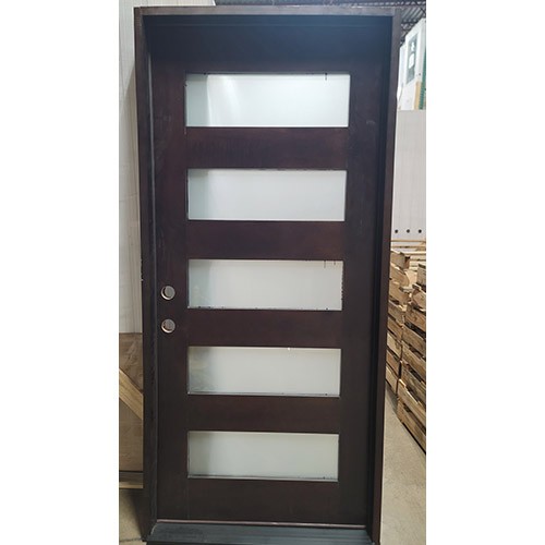 #Z0102501 Modern 5-Lite Espresso Mahogany Door (Blemished) #Z0102501 Modern 5-Lite Espresso Mahogany Door (Blemished)