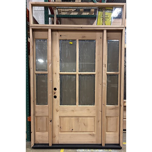 #Z0102502 4-Lite Knotty Alder Door with Sidelites and Transom #Z0102502 4-Lite Knotty Alder Door with Sidelites and Transom