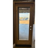 #Z0102505 Knotty Alder Door Slate Full Miniblind (32") 