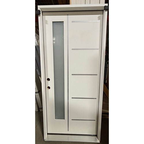 #Z0102506 Modern Vertical 1-Lite Metal Slats Door #Z0102506 Modern Vertical 1-Lite Metal Slats Door