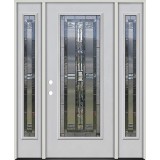 Full Lite Fiberglass Prehung Door Unit with Sidelites #297