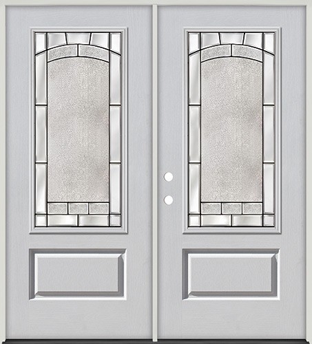 3/4 Lite Fiberglass Prehung Double Door Unit #67