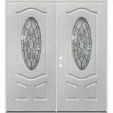 3/4 Oval Fiberglass Prehung Double Door Unit #64