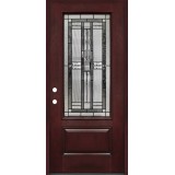 3/4 Lite #277 Pre-finished Fiberglass Door Prehung in Pre-finished Jambs