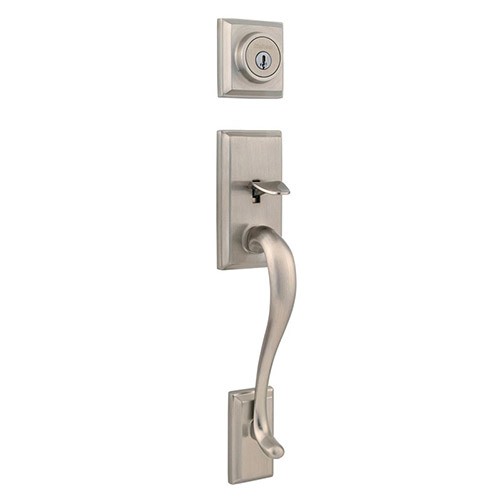 Kwikset Florence Exterior Door Handle Locket Satin Nickel