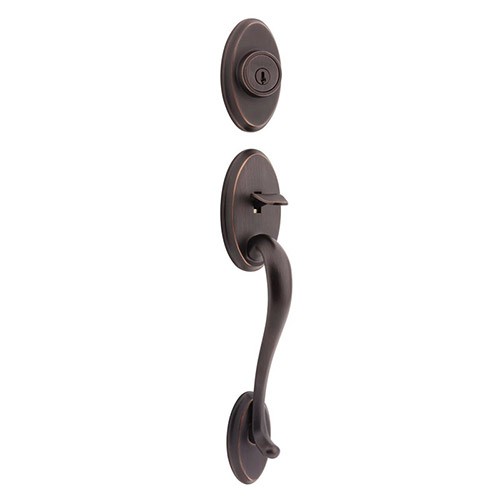 Kwikset Rome Exterior Door Handle Locket Oil Rubbed Bronze