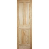 8'0" Tall 4-Panel Pine Interior Wood Door Slab
