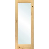 6'8" Tall Clear Glass Knotty Alder Interior Wood Door