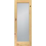 6'8" Tall Frosted Glass Knotty Alder Interior Wood Door