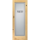 6'8" Tall Modern Pantry Glass Knotty Alder Interior Wood Door