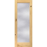 6'8" Tall Rain Glass Knotty Alder Interior Wood Door