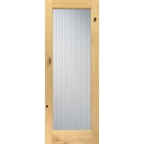 6'8" Tall Reed Glass Knotty Alder Interior Wood Door
