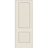 8'0" 2-Panel Arch V-Groove Smooth Molded Interior Prehung Door Unit
