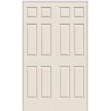 6'8" 6-Panel Textured Molded Interior Prehung Double Door Unit