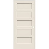 6'8" Modern 5-Panel Flat Smooth Molded Interior Prehung Door Unit