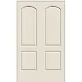 6'8" 2-Panel Arch Smooth Molded Interior Prehung Double Door Unit