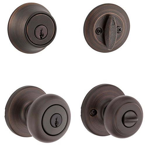 Kwikset Milan Keyed Entry Door Knob & Deadbolt Combo Oil Rubbed Bronze