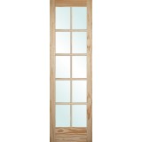 6'8" Tall 10-Lite Pine Interior Wood Door Slab
